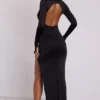 Desdemona Hooded Long Sleeve Maxi Dress in Black Desdemona Hooded Long Sleeve Maxi Dress in Black