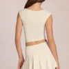 Nalia Modal Plunge Top in Ivory