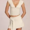 Nalia Modal Plunge Top in Ivory