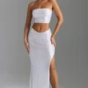 Nanaka Embellished Strap-Back Bandeau Top in White