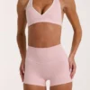 Soft Active Mini Shorts in Blush Marl