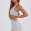 Soft Active Mini Shorts in Grey Marl