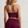 Tarni Hardware-Detail Bandeau Crop Top in Berry Purple Tarni Hardware-Detail Bandeau Crop Top in Berry Purple